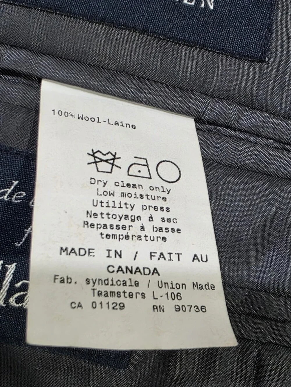 Vintage Ralph Lauren 100% Gray Herringbone Blazer Made In Canada Collegiate. 46R
